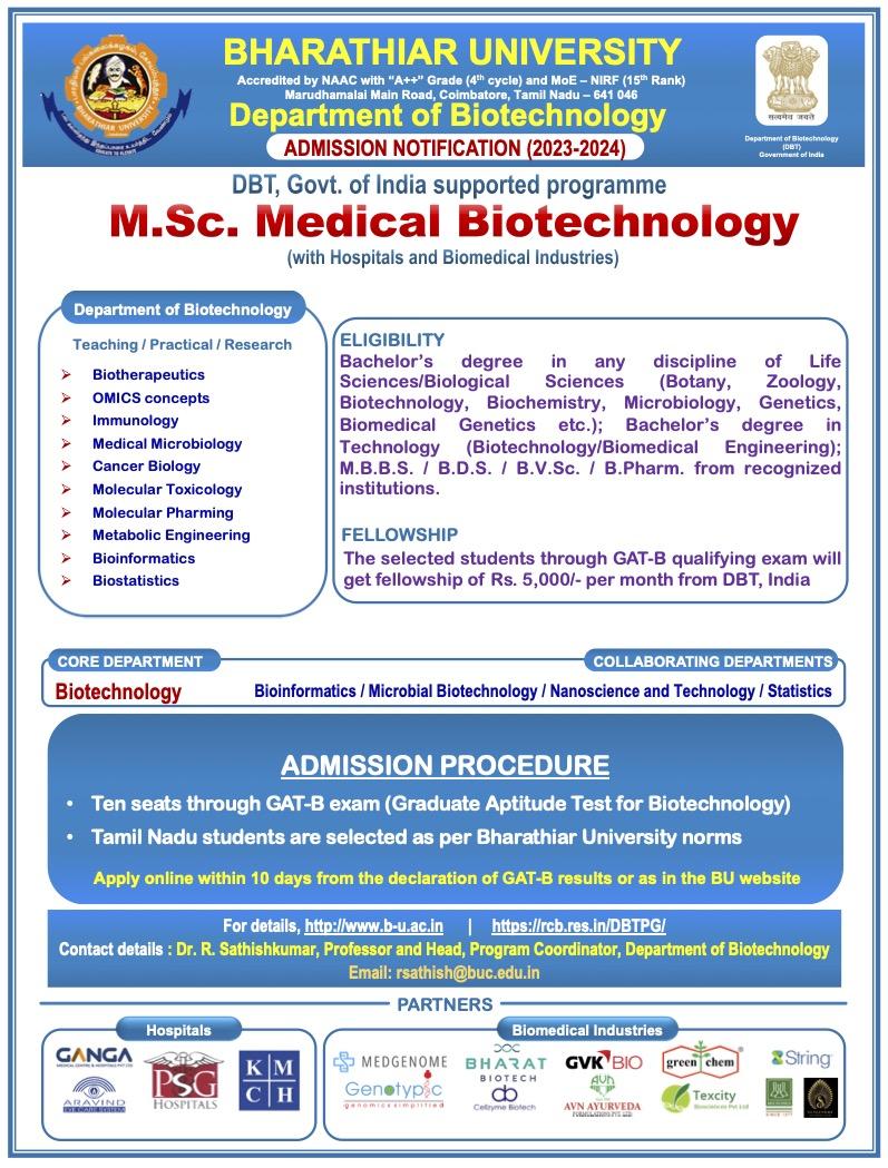 Medical Biotech Admissions